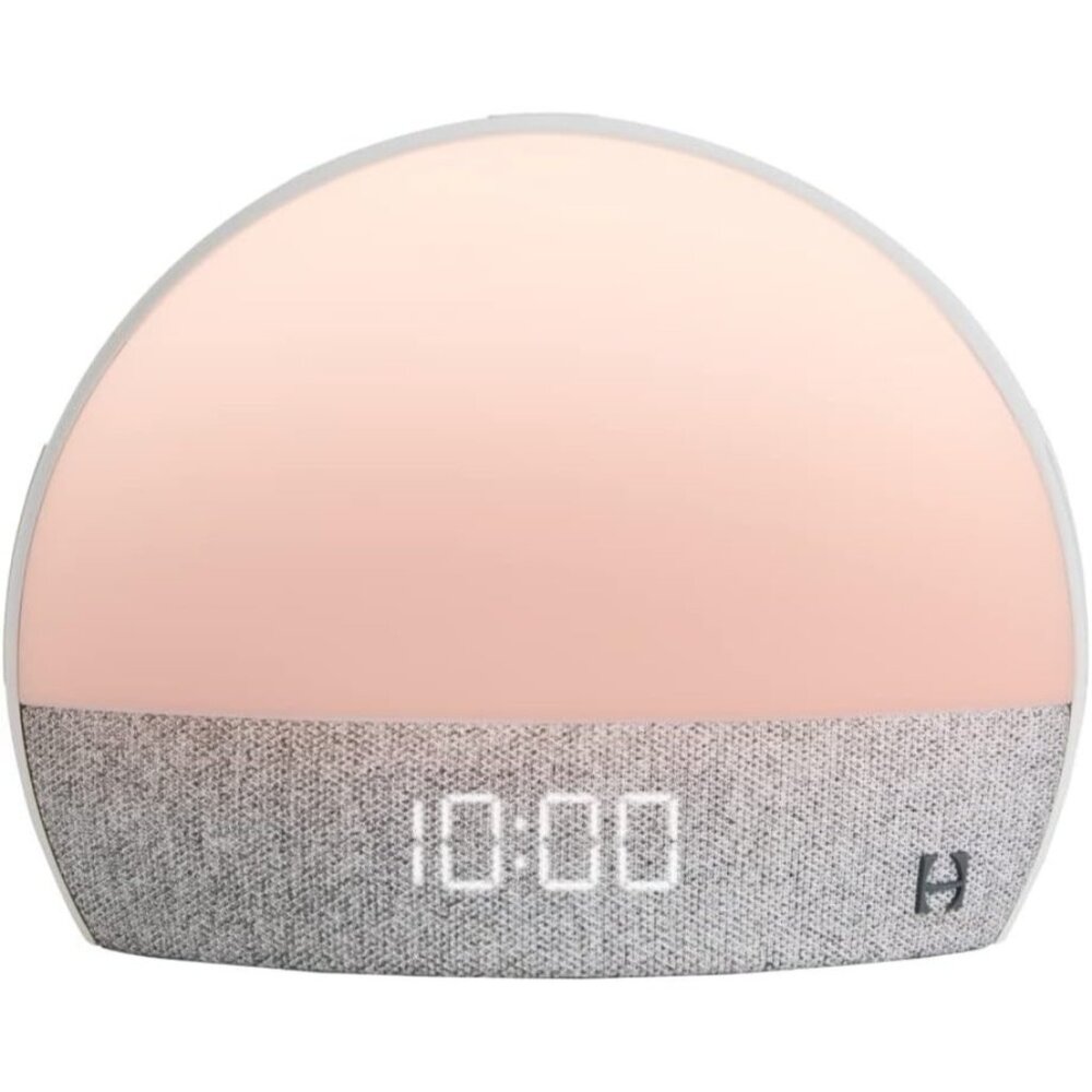 HATCH SLEEP SOUND MACHINE, SUNRISE ALARM CLOCK, SMART LIGHT GRAY EUC